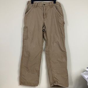 Mens Carhartt Original Dungaree Work Pants Distressed size 33x32